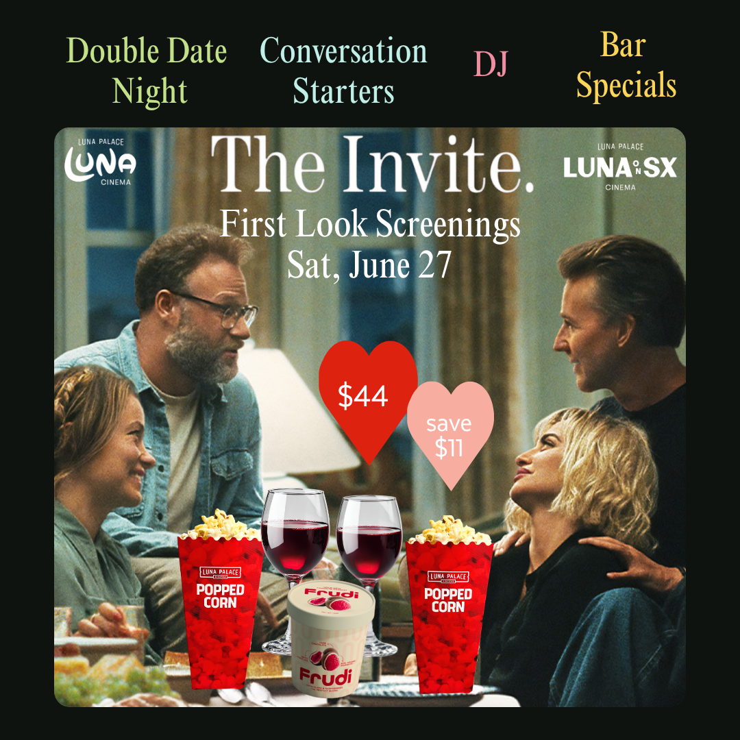 Luna on SX deal: 2 x small popcorns, 2 glasses of house wine and a box of Frudi for $44 (save $11).
